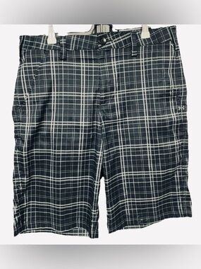 Under Armour Men's Match Play Plaid Golf Shorts - Size 32 dark blue